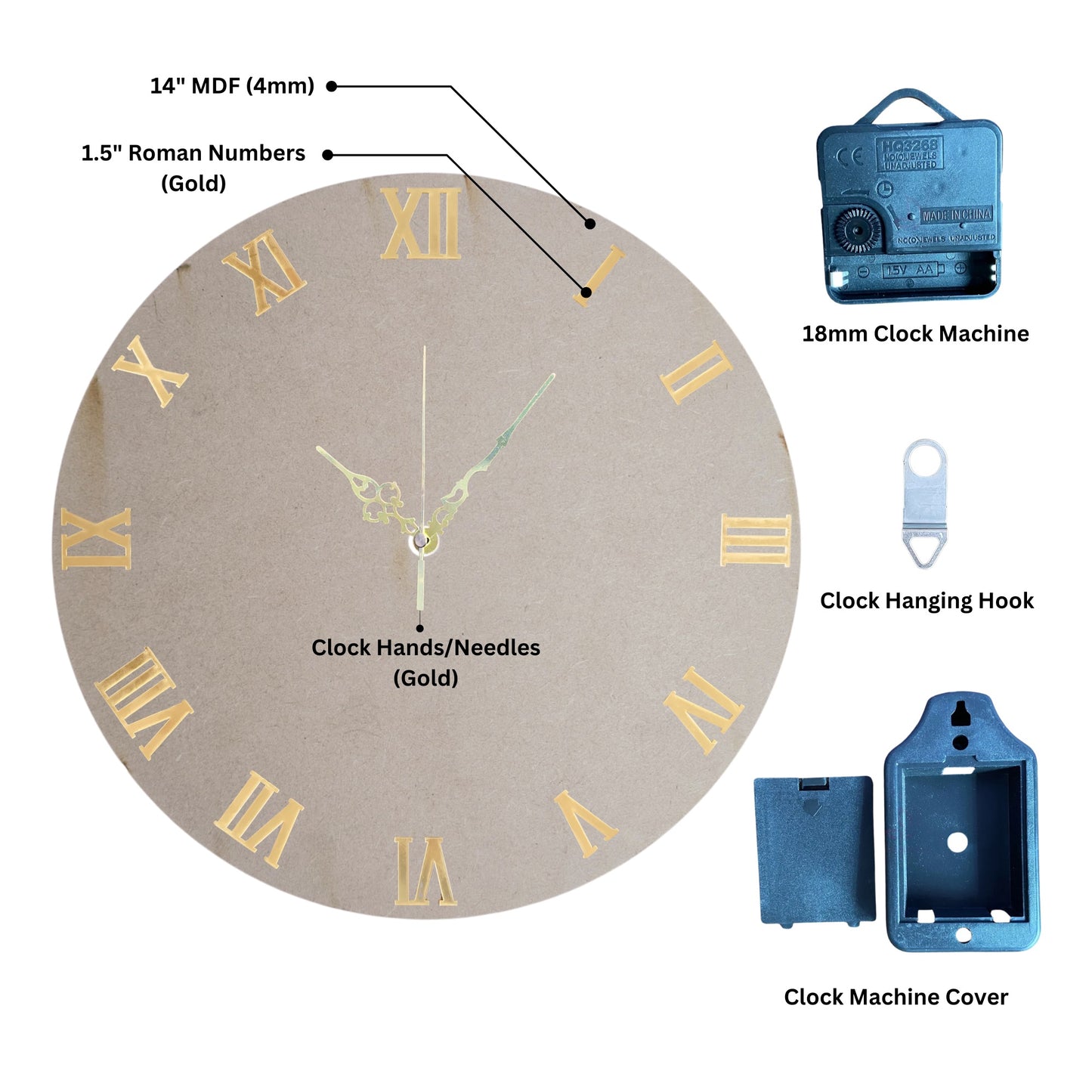 Clock Set/Combo (Roman Numbers)