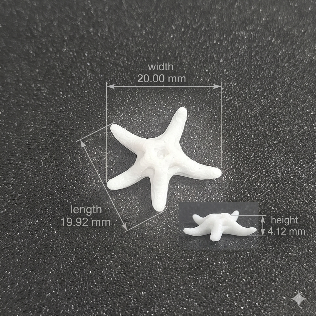 Small starfish miniature craft embellishment for resin and DIY decor