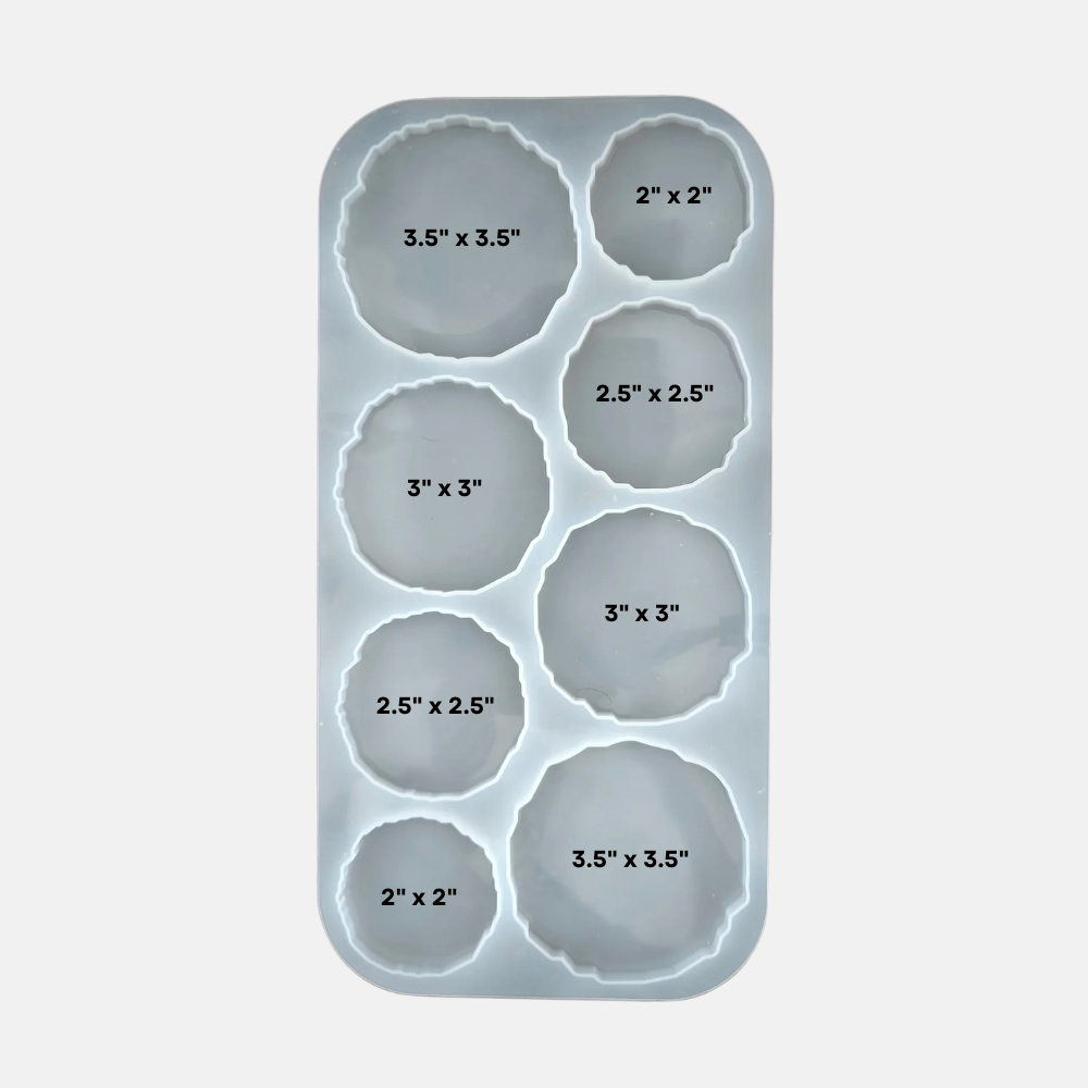 8in1 Round Agate/Zigzag Coaster Mould