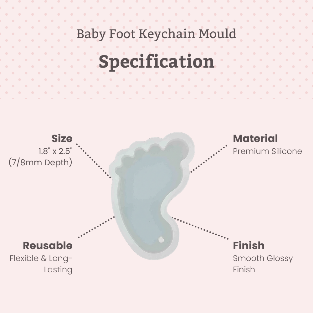 Silicone baby foot casting mould for epoxy resin art and memory crafts