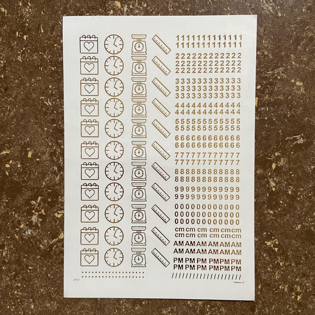 A5 Embossed Stickers - D3