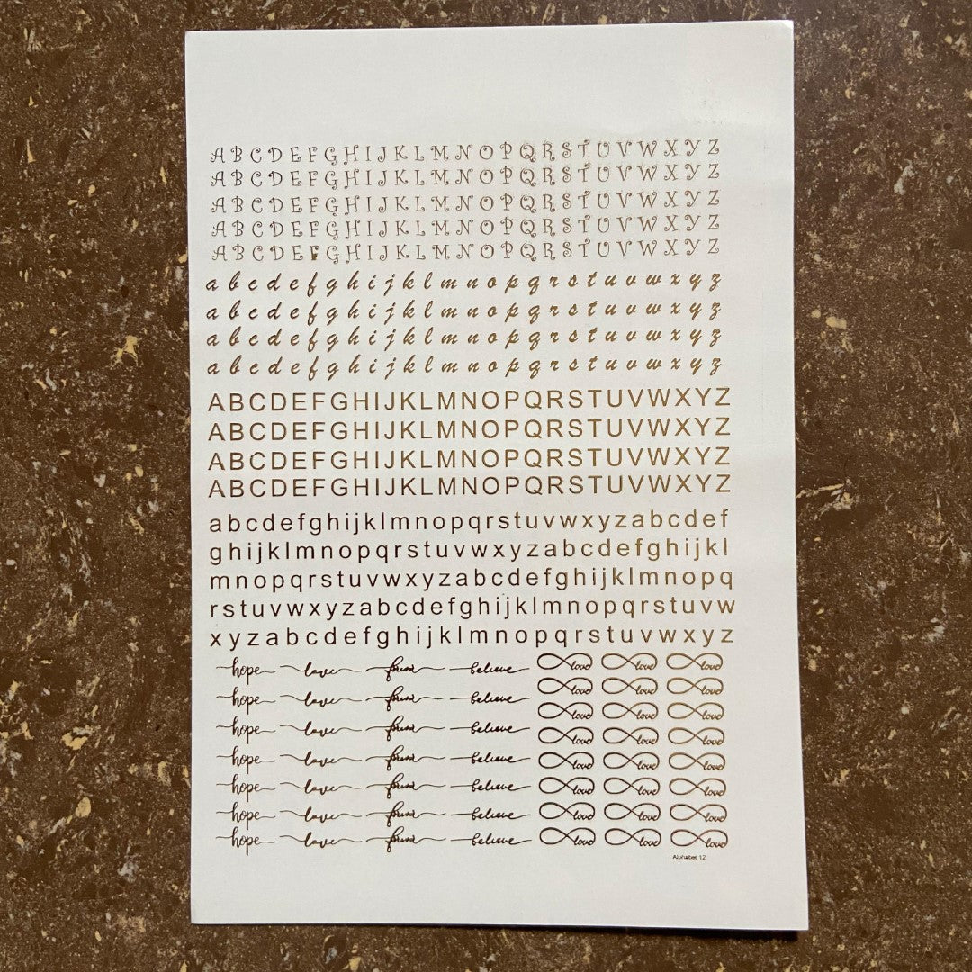 A5 Embossed Stickers - D7