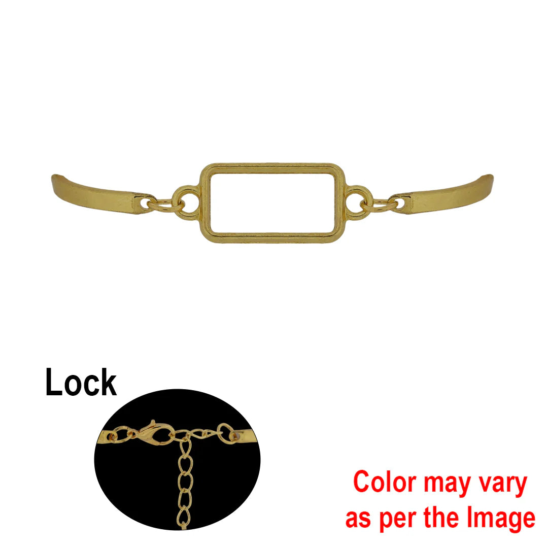 Rectangle Bracelet Bezel (Gold)