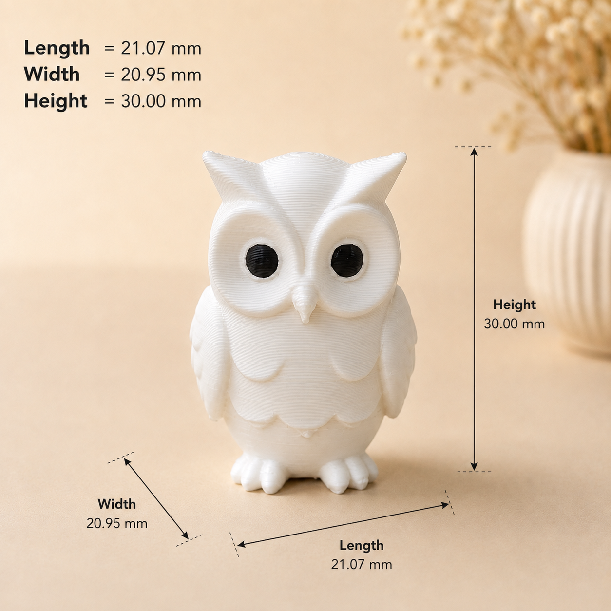 Small owl miniature figurine for resin art inclusions and craft decoration by Shrebhavi