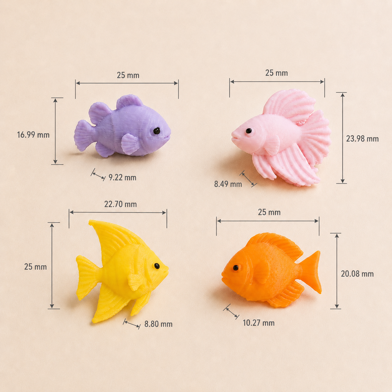 Fish Assorted Set Miniature (4pcs)