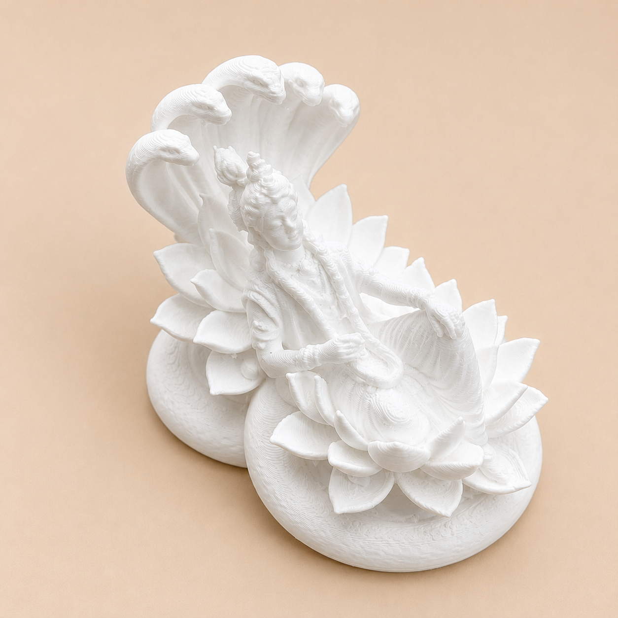 Lord Vishnu on Sheshnag 3D printed miniature figurine for resin art embedding by Shrebhavi