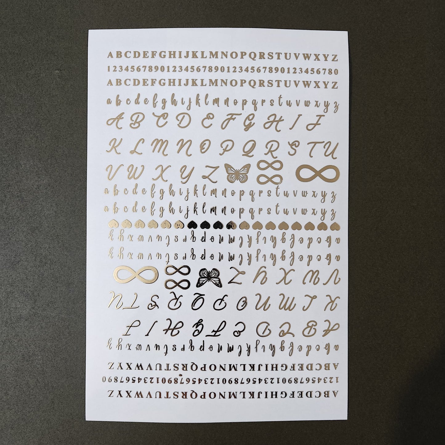 A5 Embossed Stickers - D40