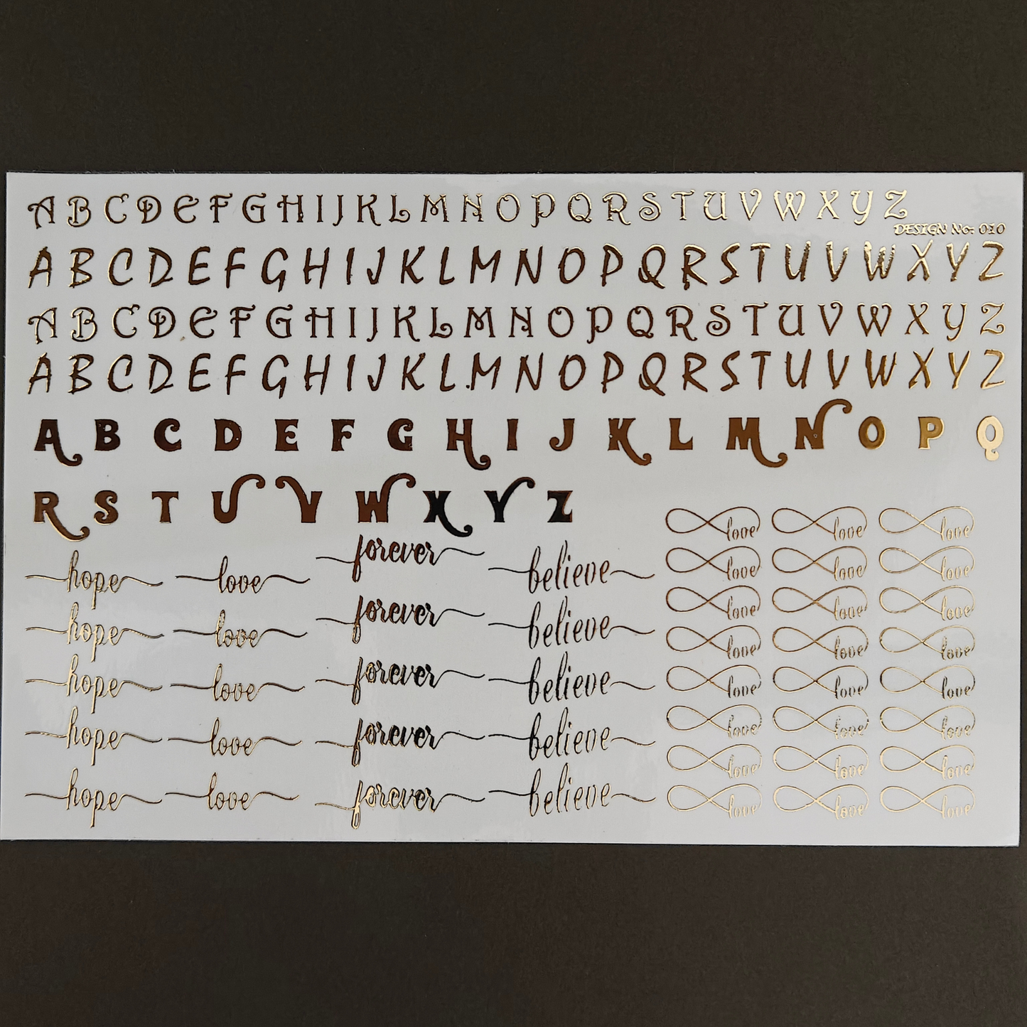 A5 Embossed Stickers - D50