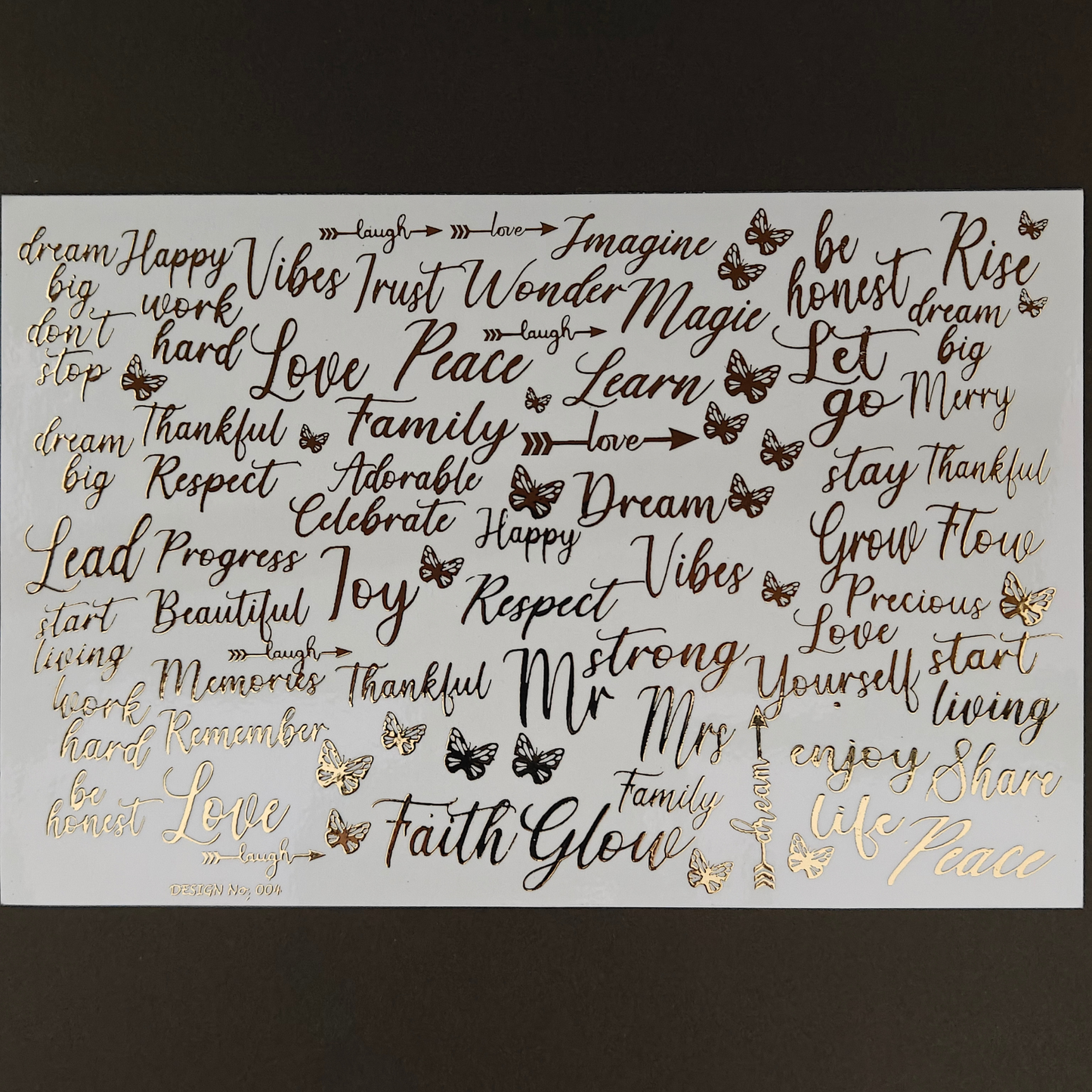 A5 Embossed Stickers - D52