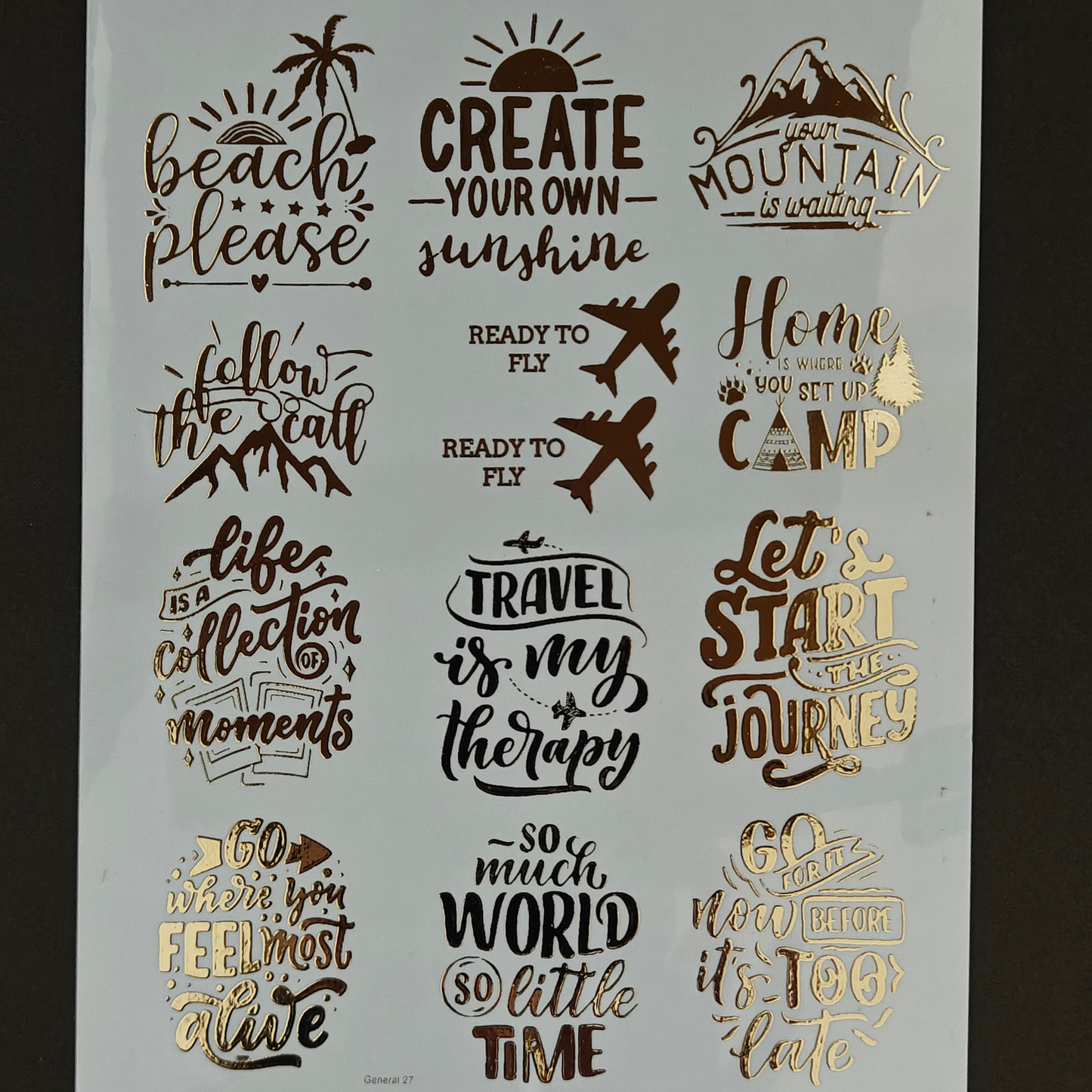 A5 Embossed Stickers - D53