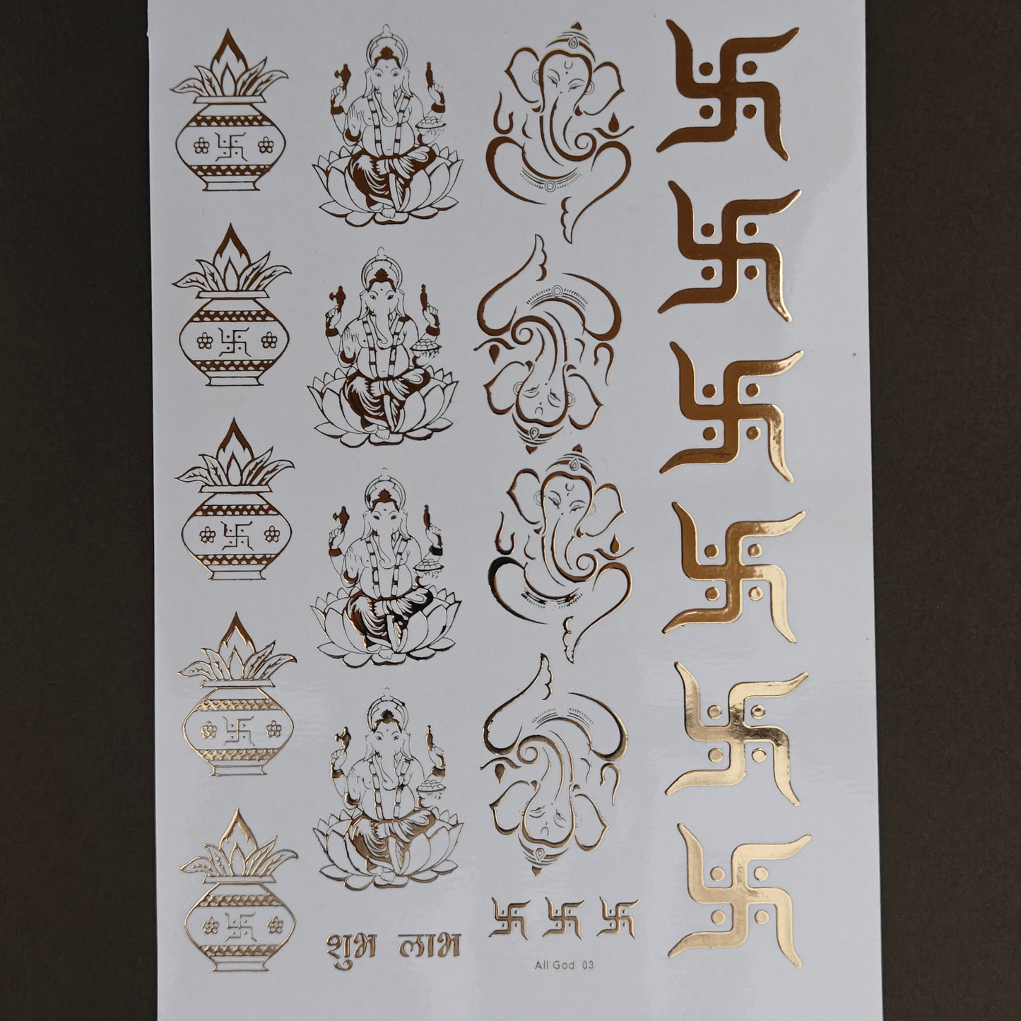 A5 Embossed Stickers - D59