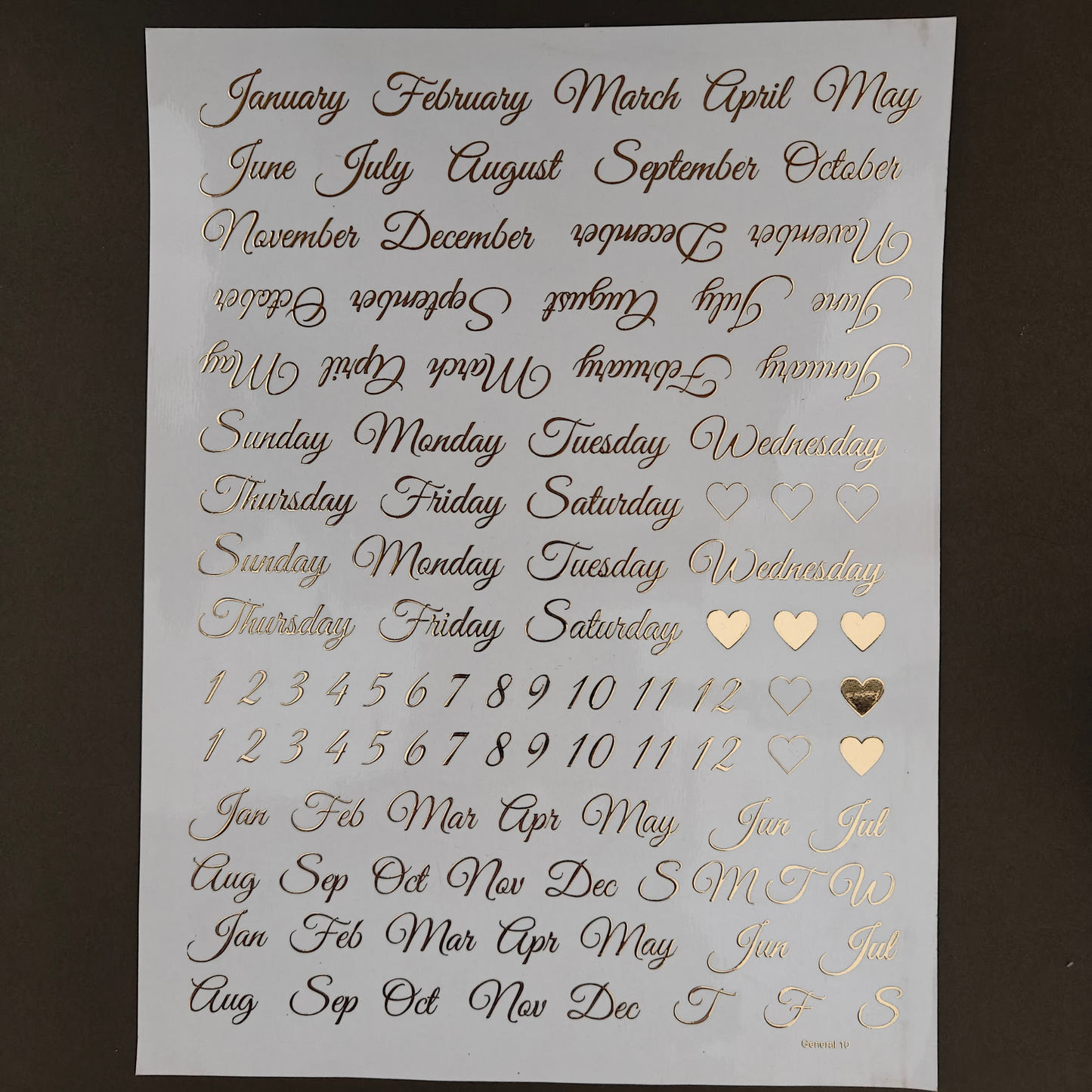 A4 Embossed Stickers - D74