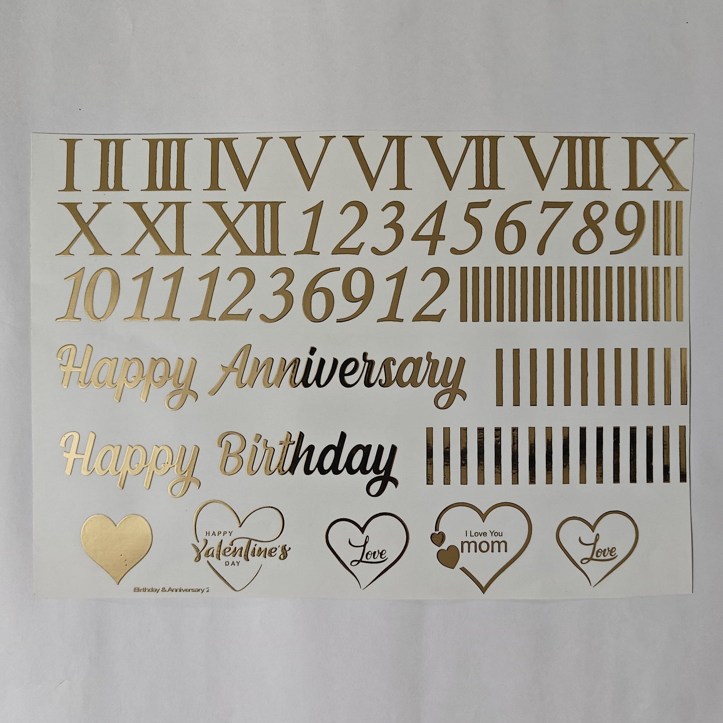 A4 Embossed Stickers - D84