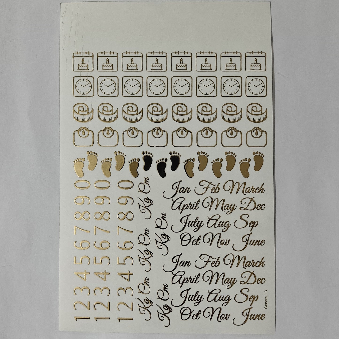 A5 Embossed Stickers - D85