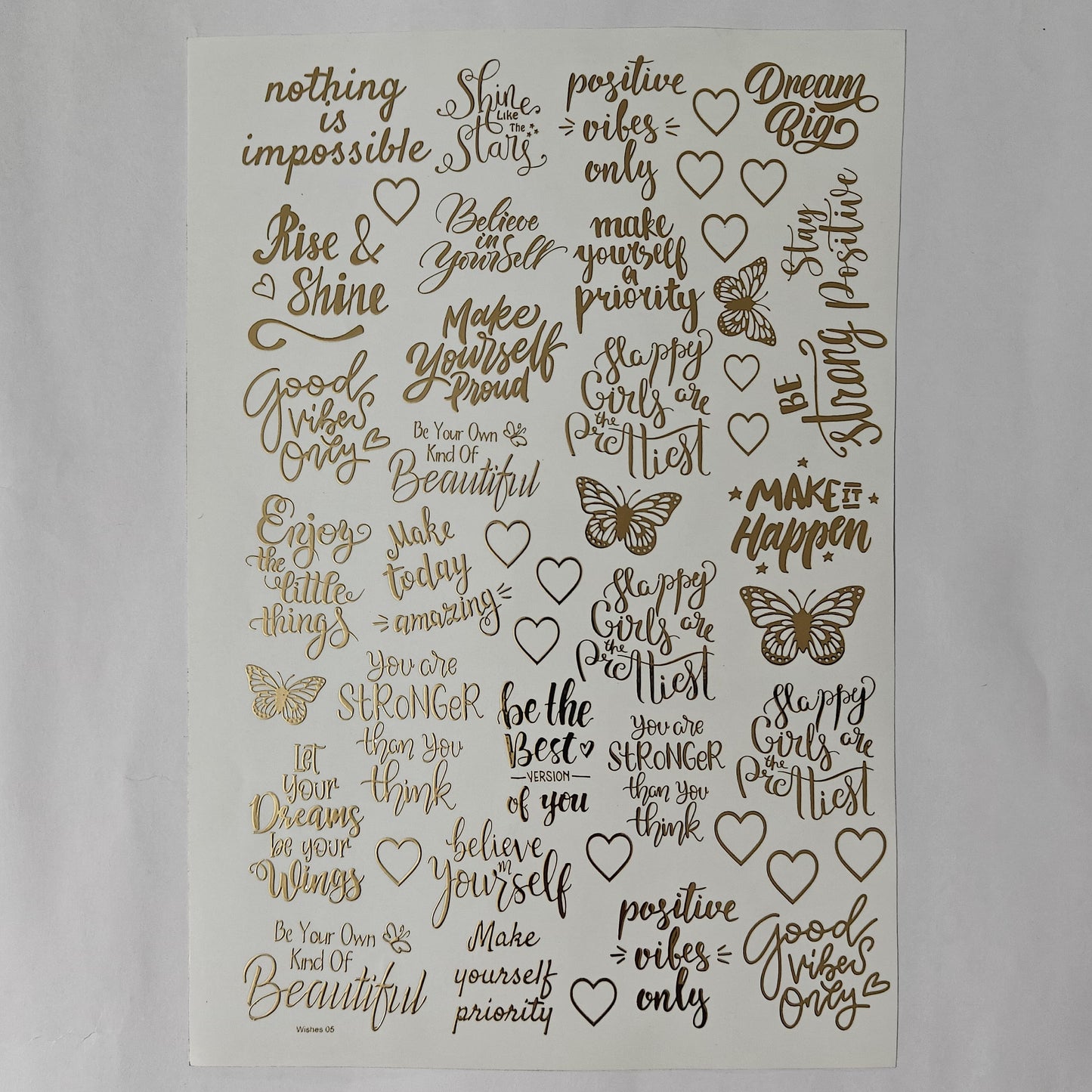 A4 Embossed Stickers - D87