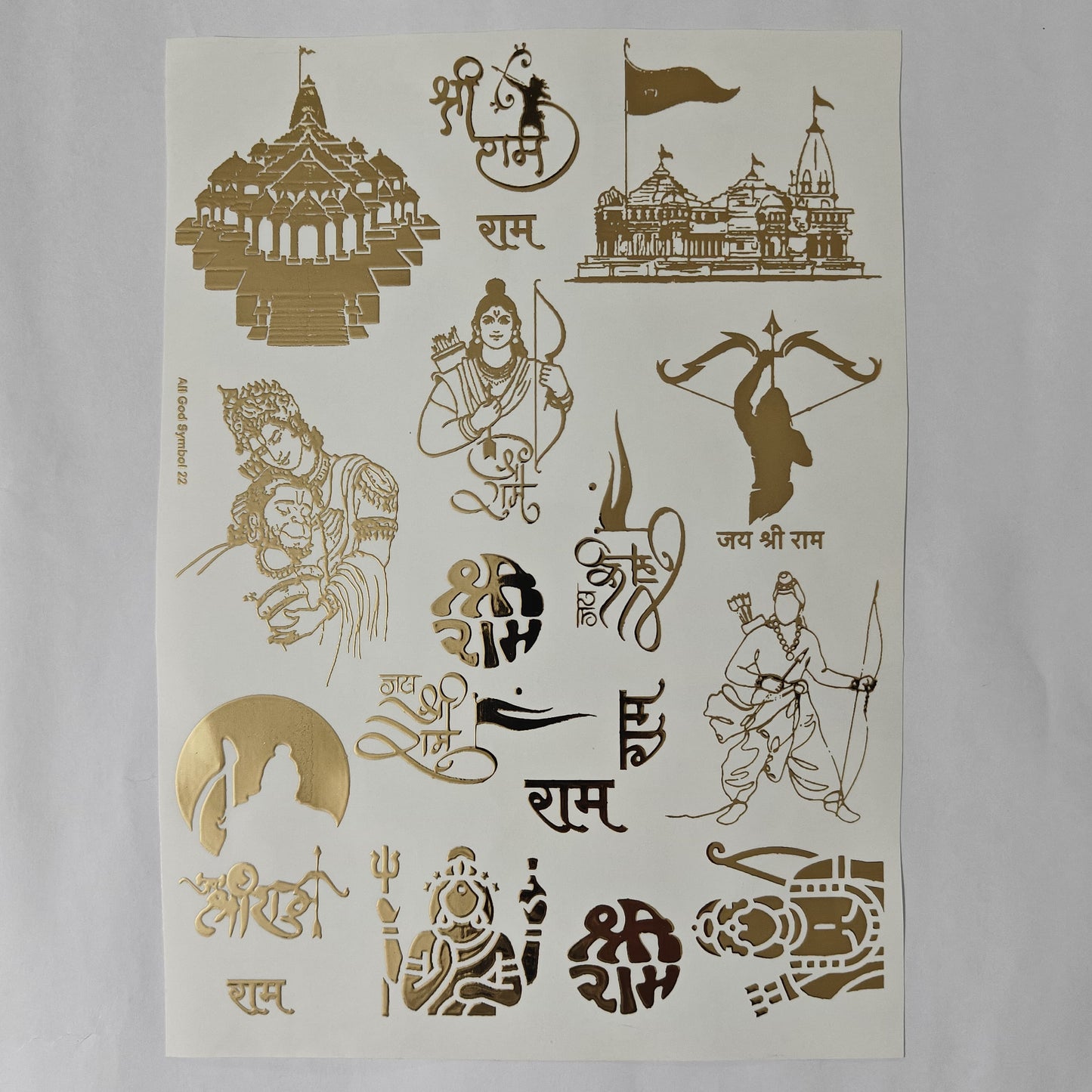 A4 Embossed Stickers - D91