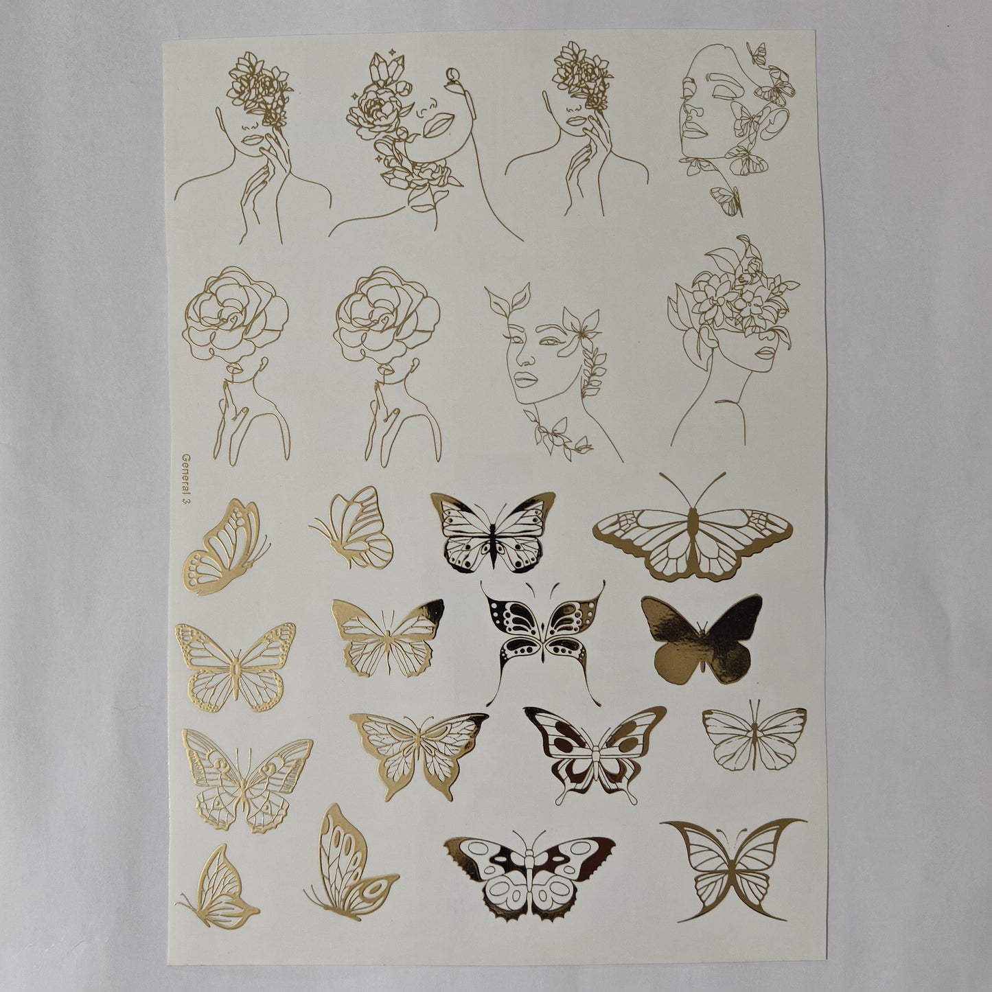 A4 Embossed Stickers - D93