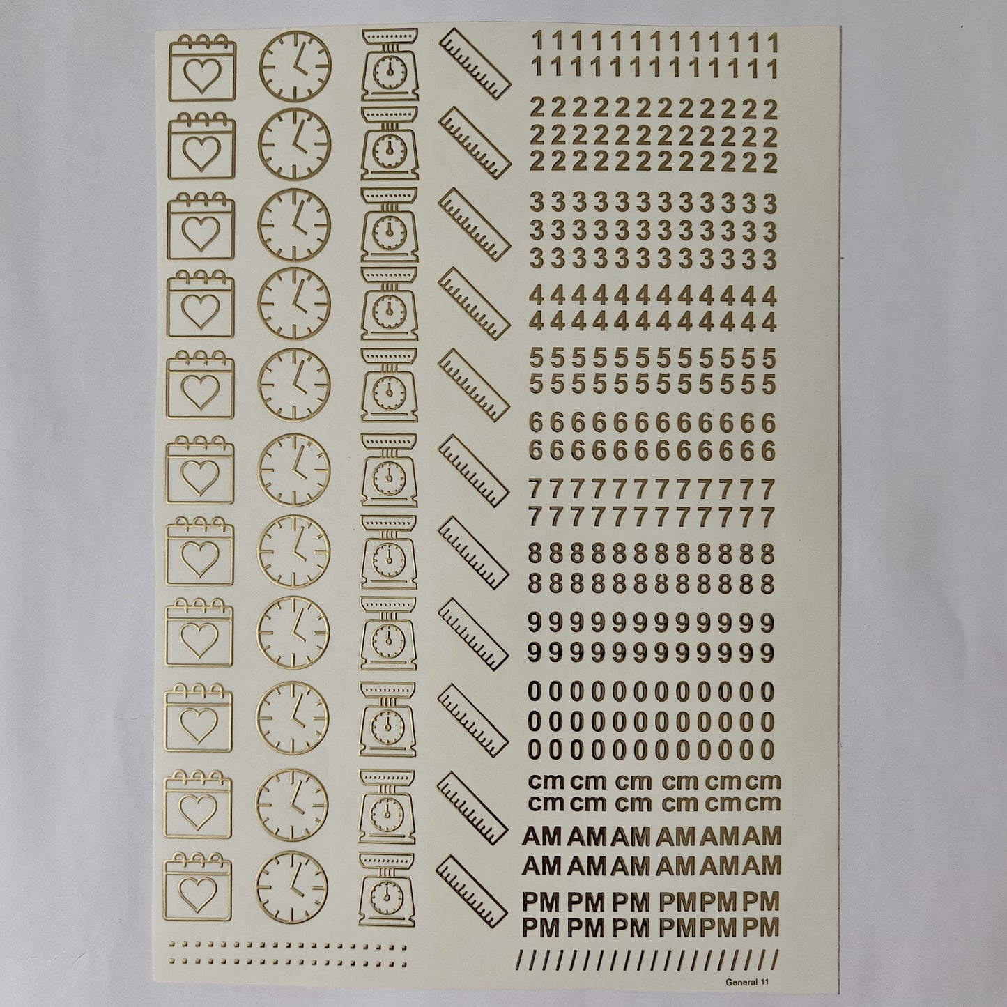 A4 Embossed Stickers - D96