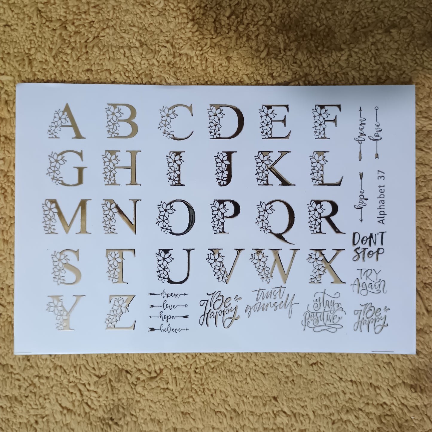 A5 Embossed Stickers - D67