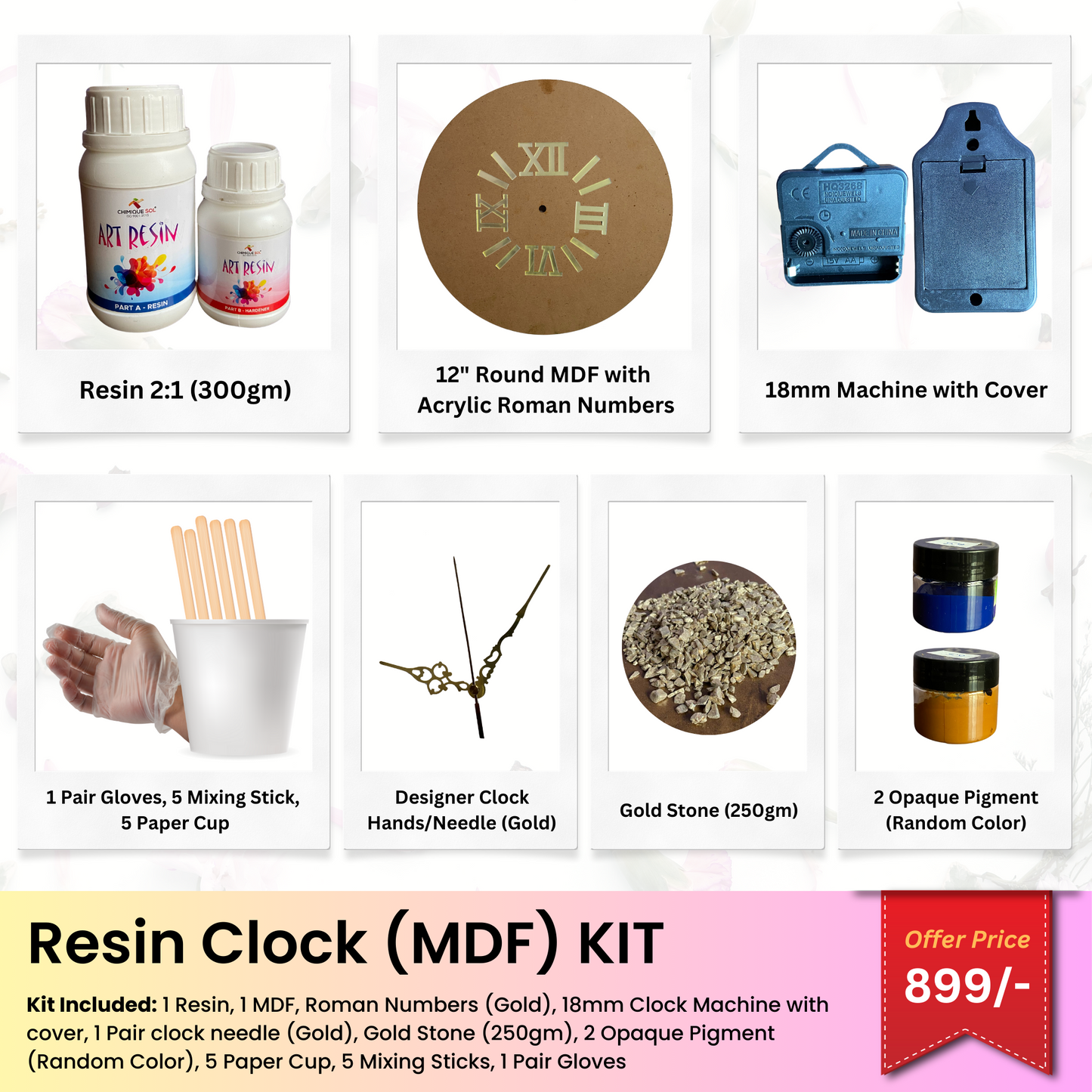 Resin Clock (MDF) KIT