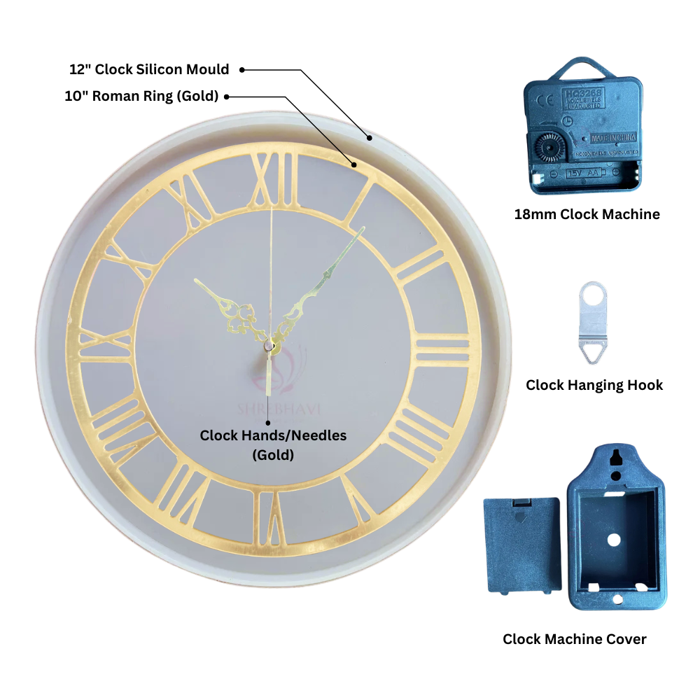 12" Clock Mould Set/Combo