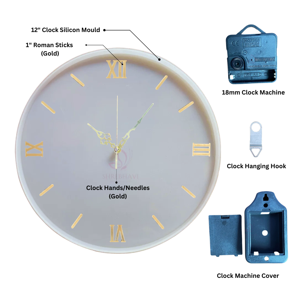 12" Clock Mould Set/Combo