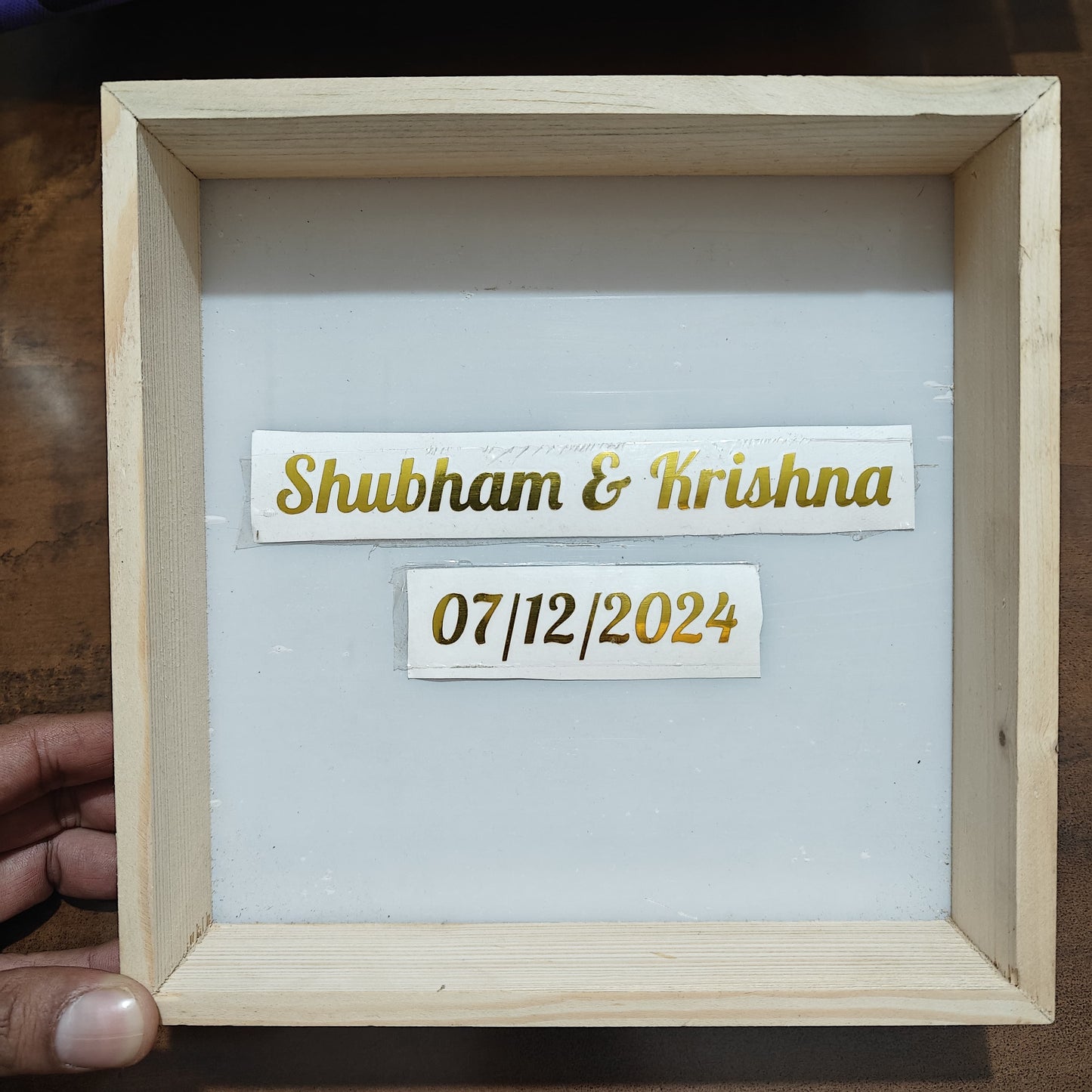 Custom Vinyl Couple Name & Date - Gold