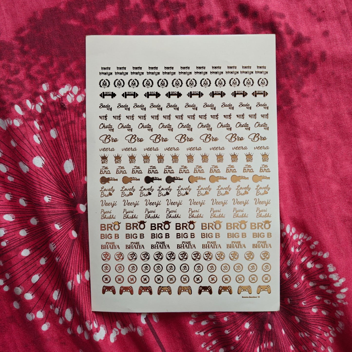 A5 Embossed Stickers (Design 3)