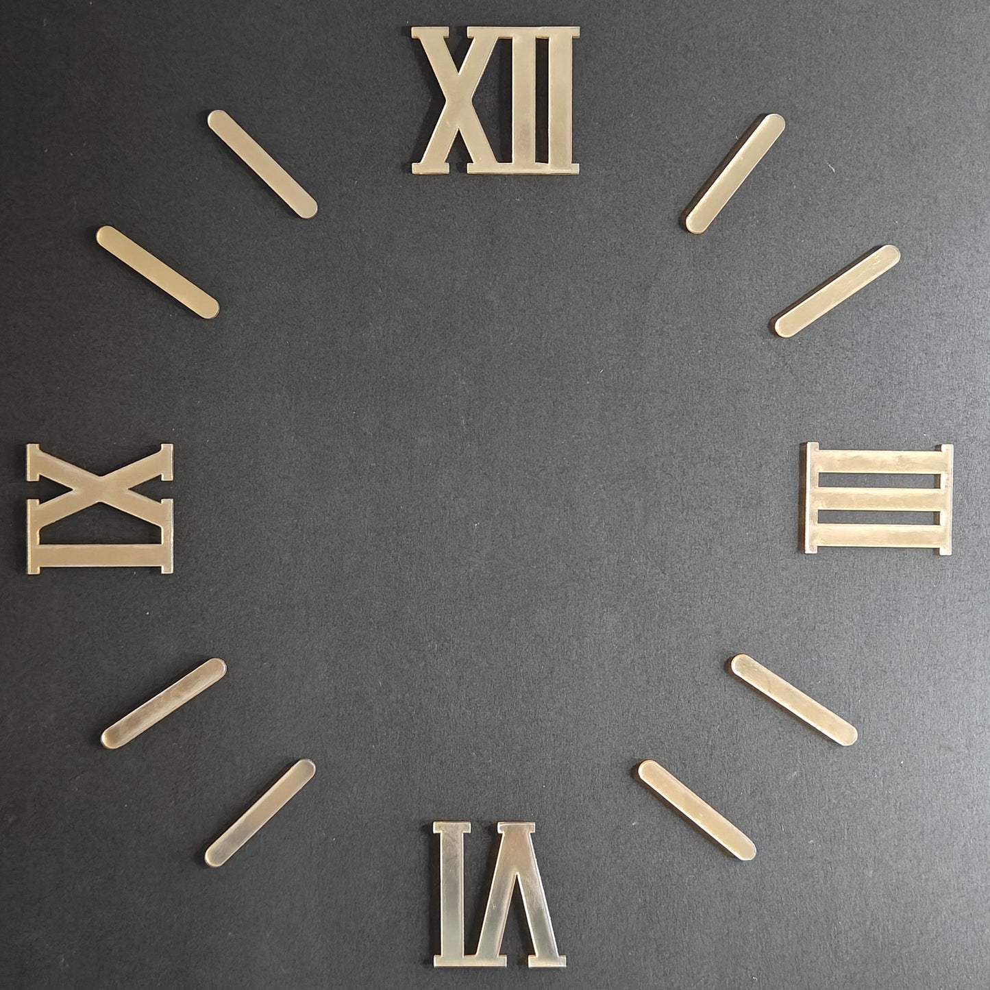 Roman Acrylic Clock Numbers With Sticks (Gold)
