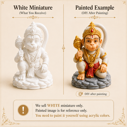Cute Hanuman Ji 3D Printed Miniature