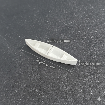 Small decorative boat miniature model for diorama and resin craft projects