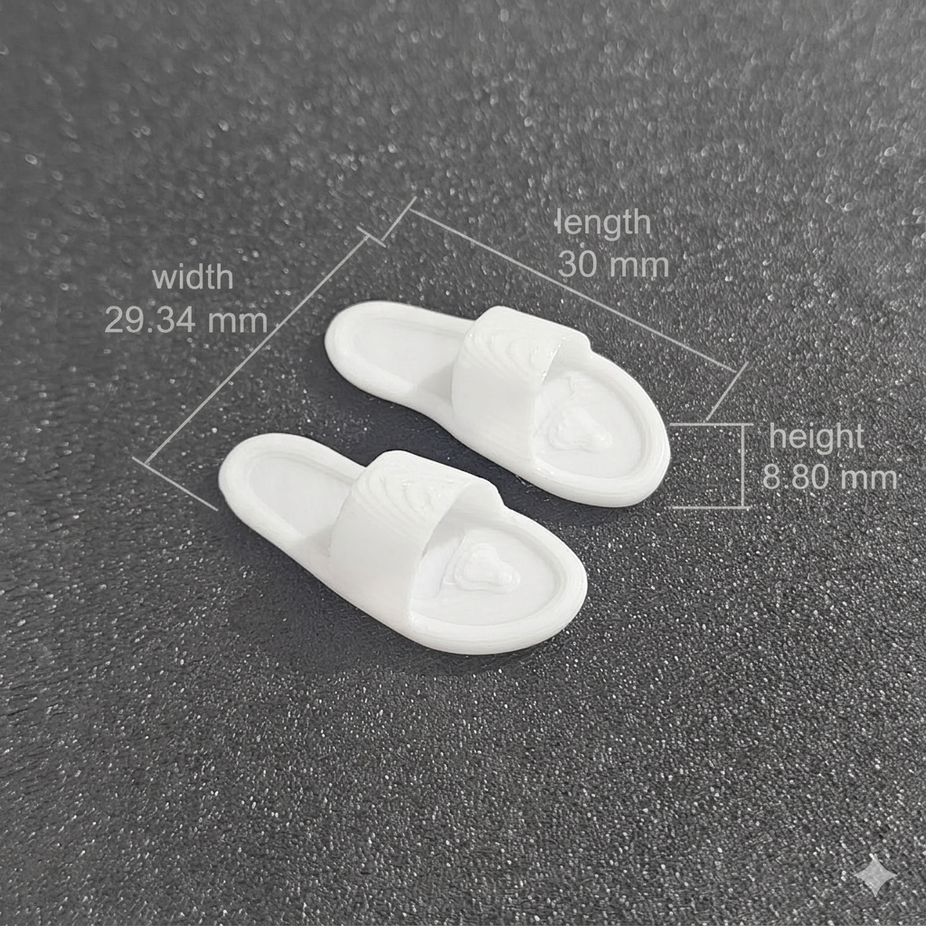 Miniature slippers craft supply for resin art and dollhouse decoration by Shrebhavi