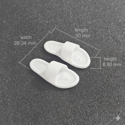 Miniature slippers craft supply for resin art and dollhouse decoration by Shrebhavi