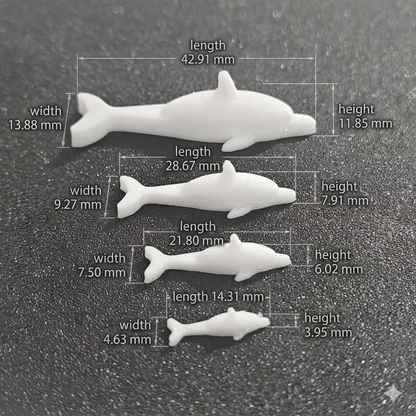 4pcs fish miniature figurines for resin inclusions and diorama craft supplies