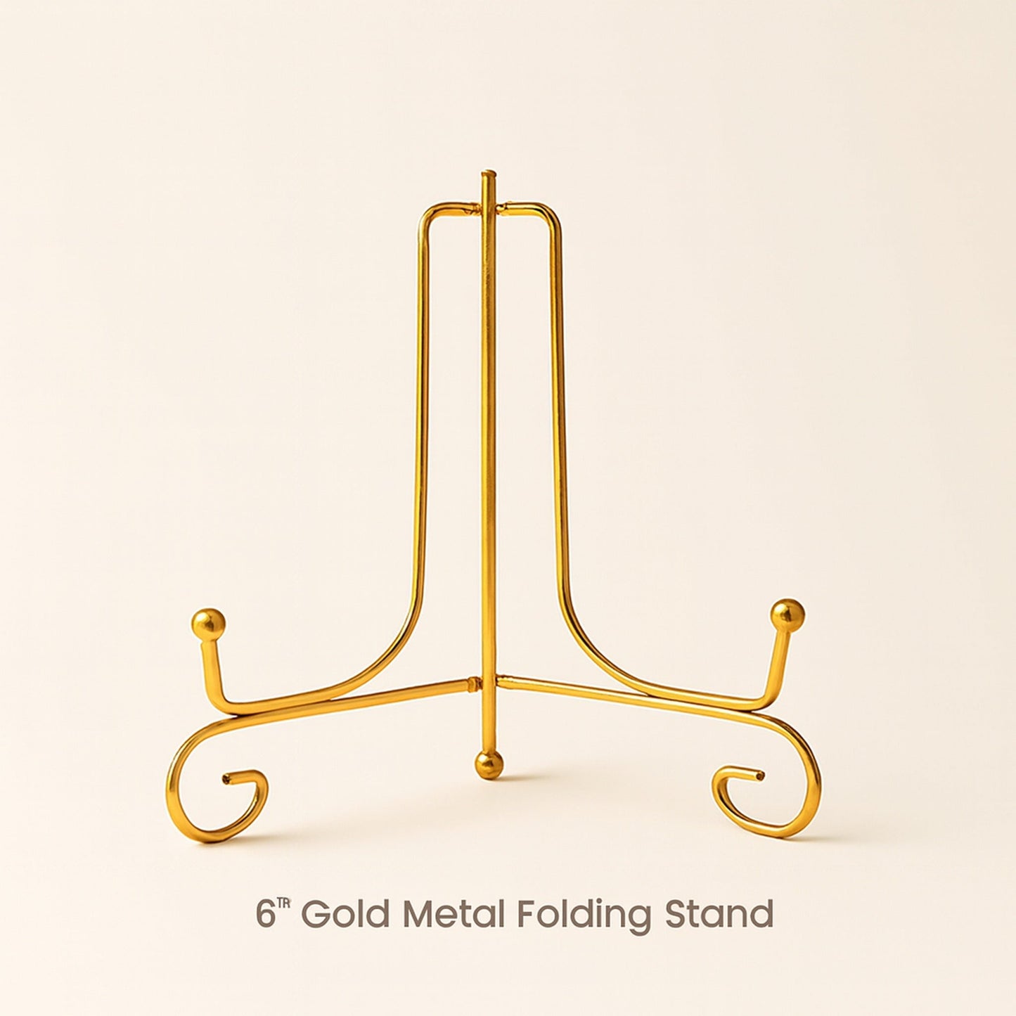 Gold Metal Folding Stand — Shrebhavi