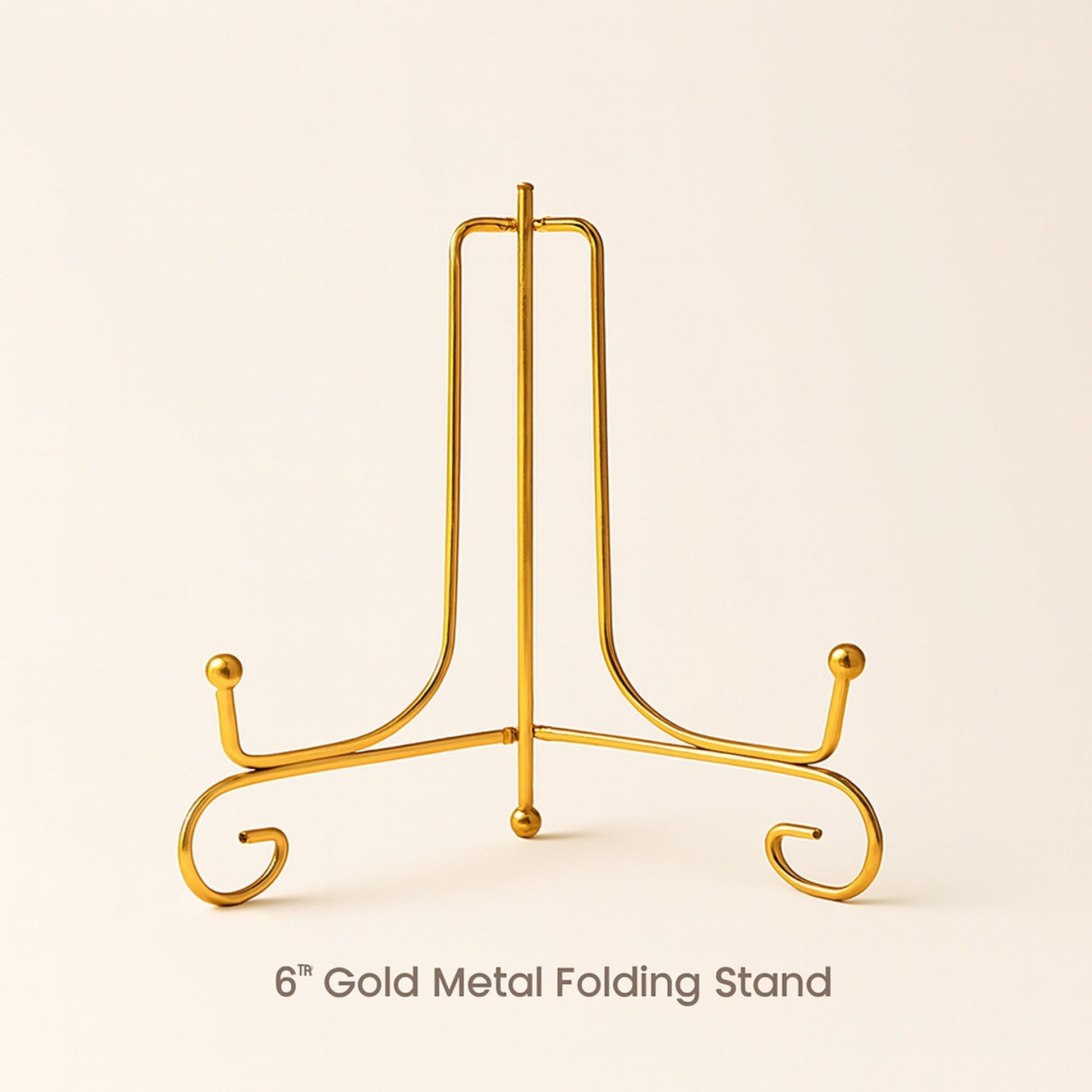 Gold Metal Folding Stand — Shrebhavi
