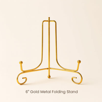Gold Metal Folding Stand — Shrebhavi