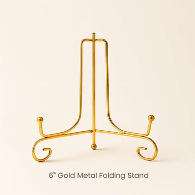Gold Metal Folding Stand — Shrebhavi