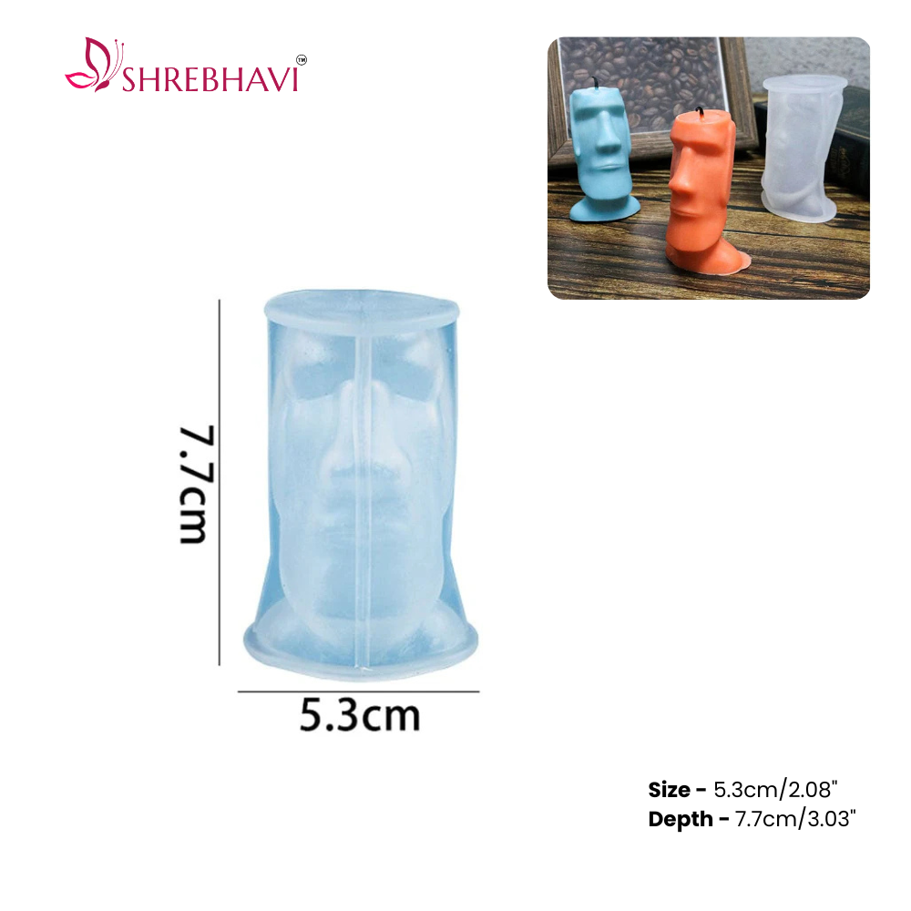 3D Abstract Face Candle Mould for candle making and resin art crafts