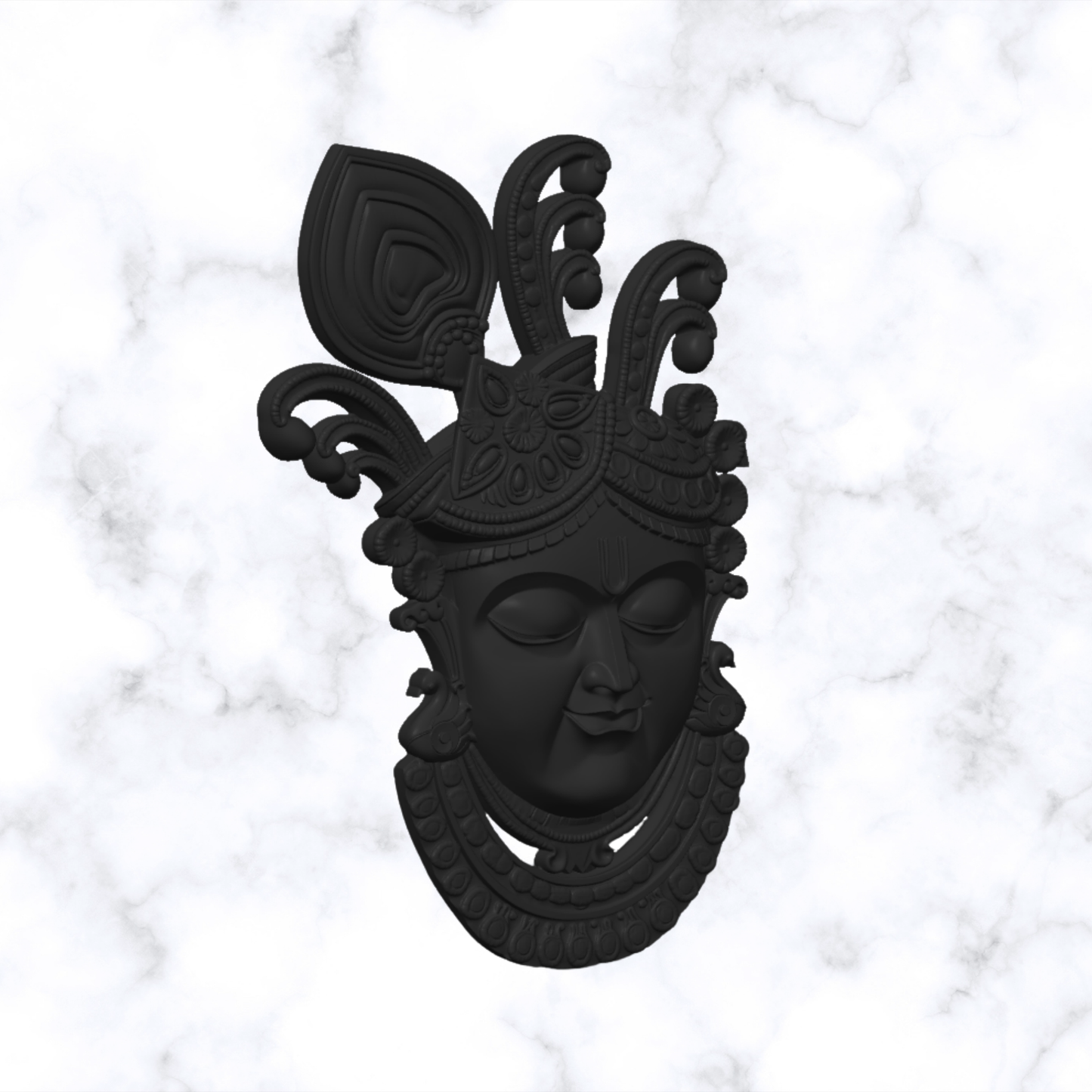 Shrinathji Mukharvind 3D crafted sculpture art for devotional and pooja room decor