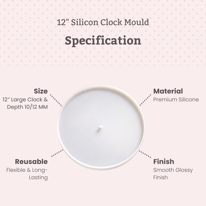 12" Clock Silicon Mould