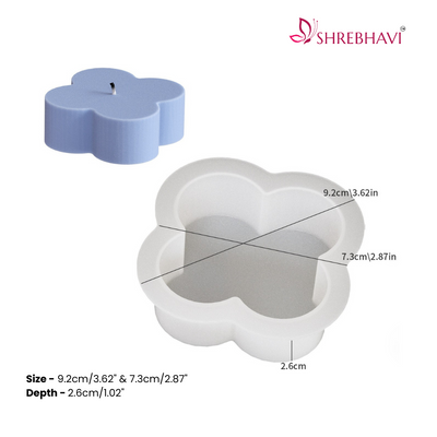 4 Petals Flower Candle Mold
