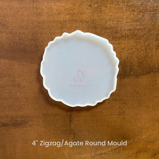 4" Zigzag/Agate Round Mould