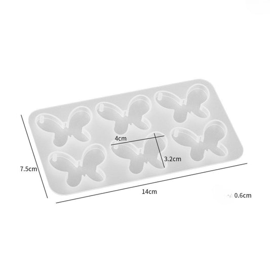 6 Cavity Butterfly Pendant/Keychain Mould
