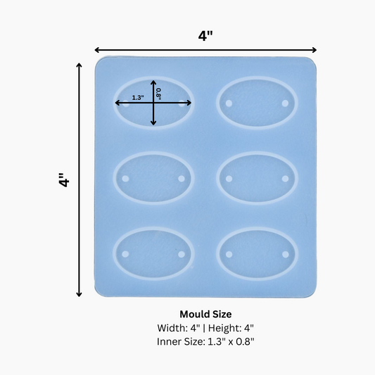 6 Cavity Oval Rakhi/Bracelet Mould