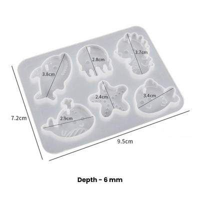 6 Ocean Keychain-Pendant Mold