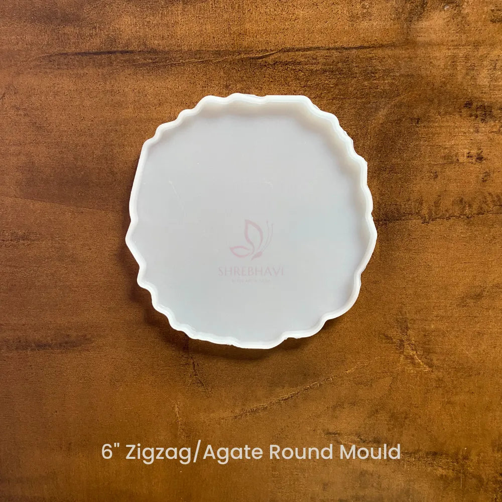 6" Zigzag/Agate Round Mould