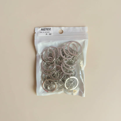 Keychain Silver Ring Set (10pcs) — Shrebhavi
