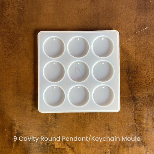 9 Cavity Round Pendant/Keychain Mould