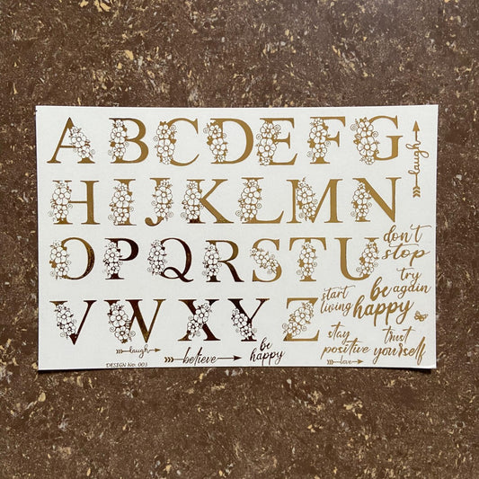 A5 Embossed Stickers - D13